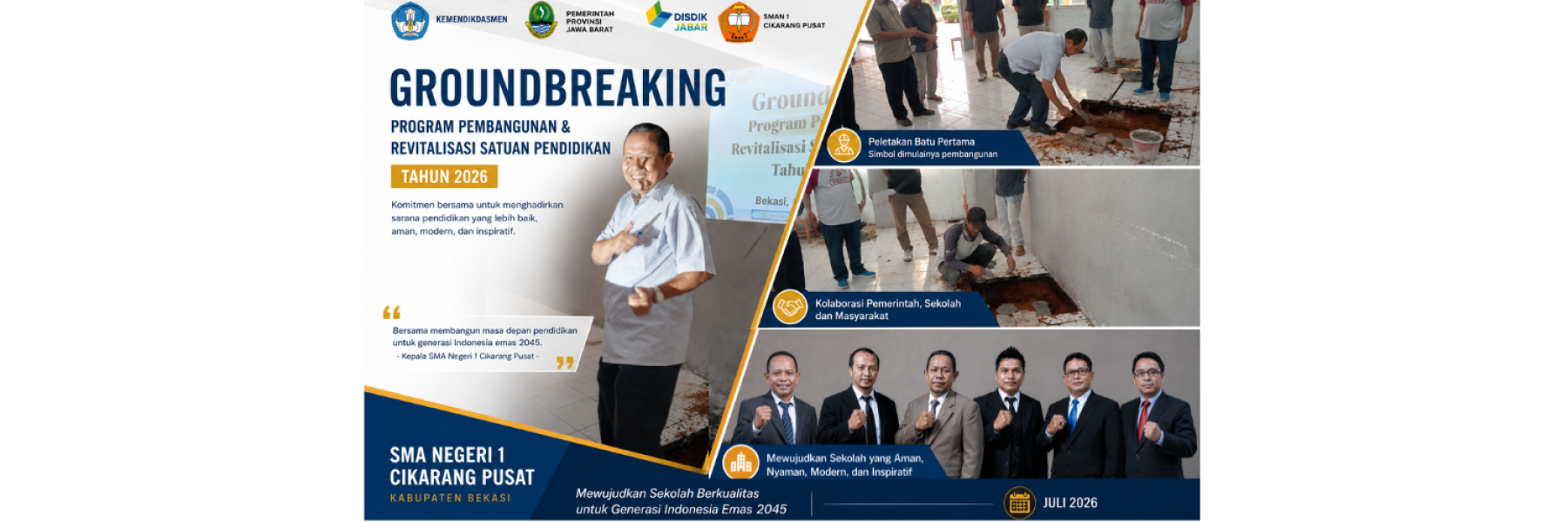 Peletakan Batu Pertama Program Pembangunan Revitalisasi Satuan Pendidikan 